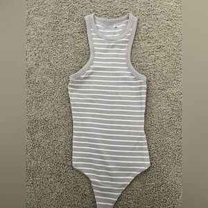 Abercrombie Striped Sleeveless Bodysuit
